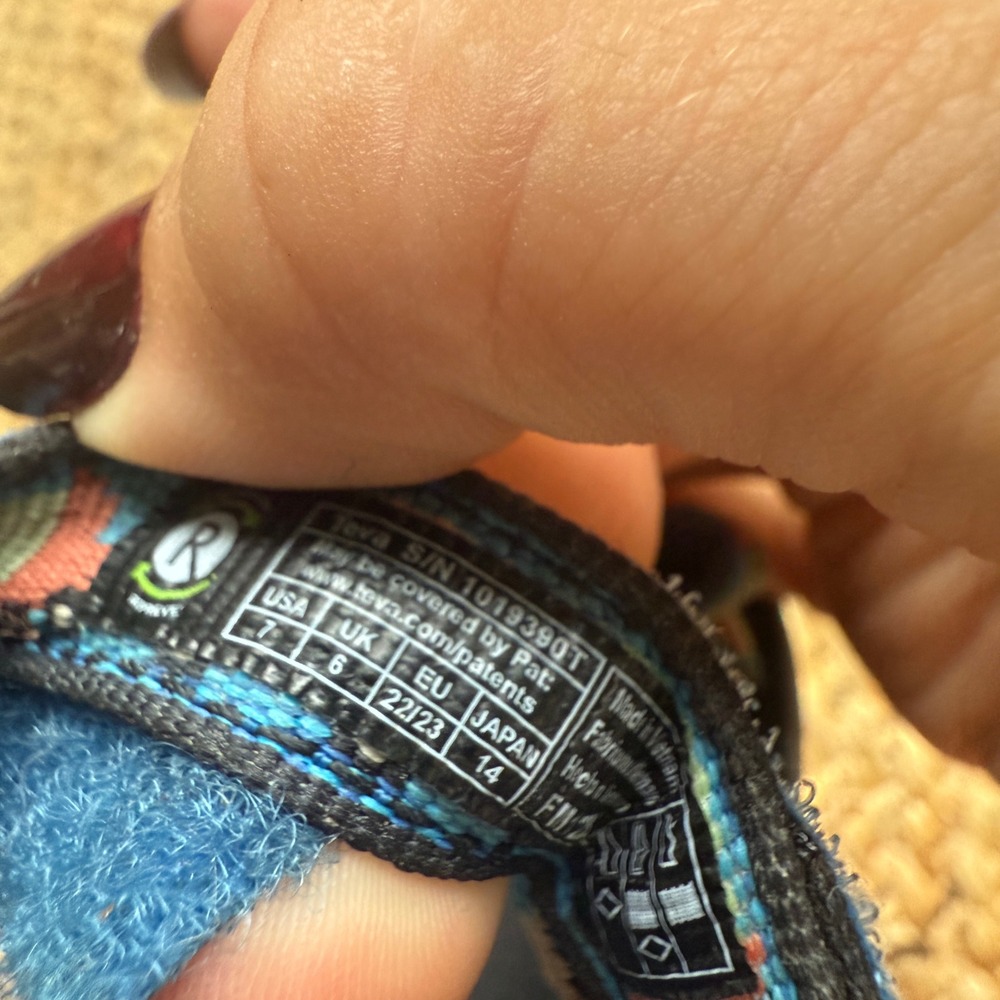 Teva Hurricane XLT 2 Blue Truck Construction Sandals Toddler Size 7 1019390T - Picture 6 of 6